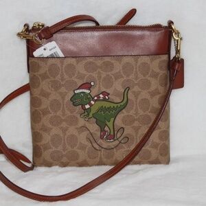 NWT Coach Kitt Messenger Rexy Signature Crossbody Bag Purse Christmas Gift